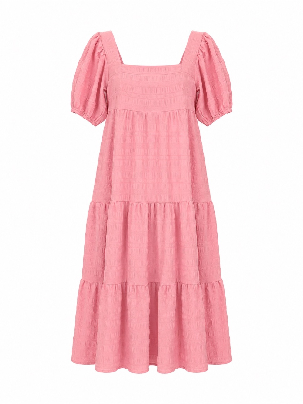Mint Julep Brand Women's Pink Square-Neck Tiered Dress